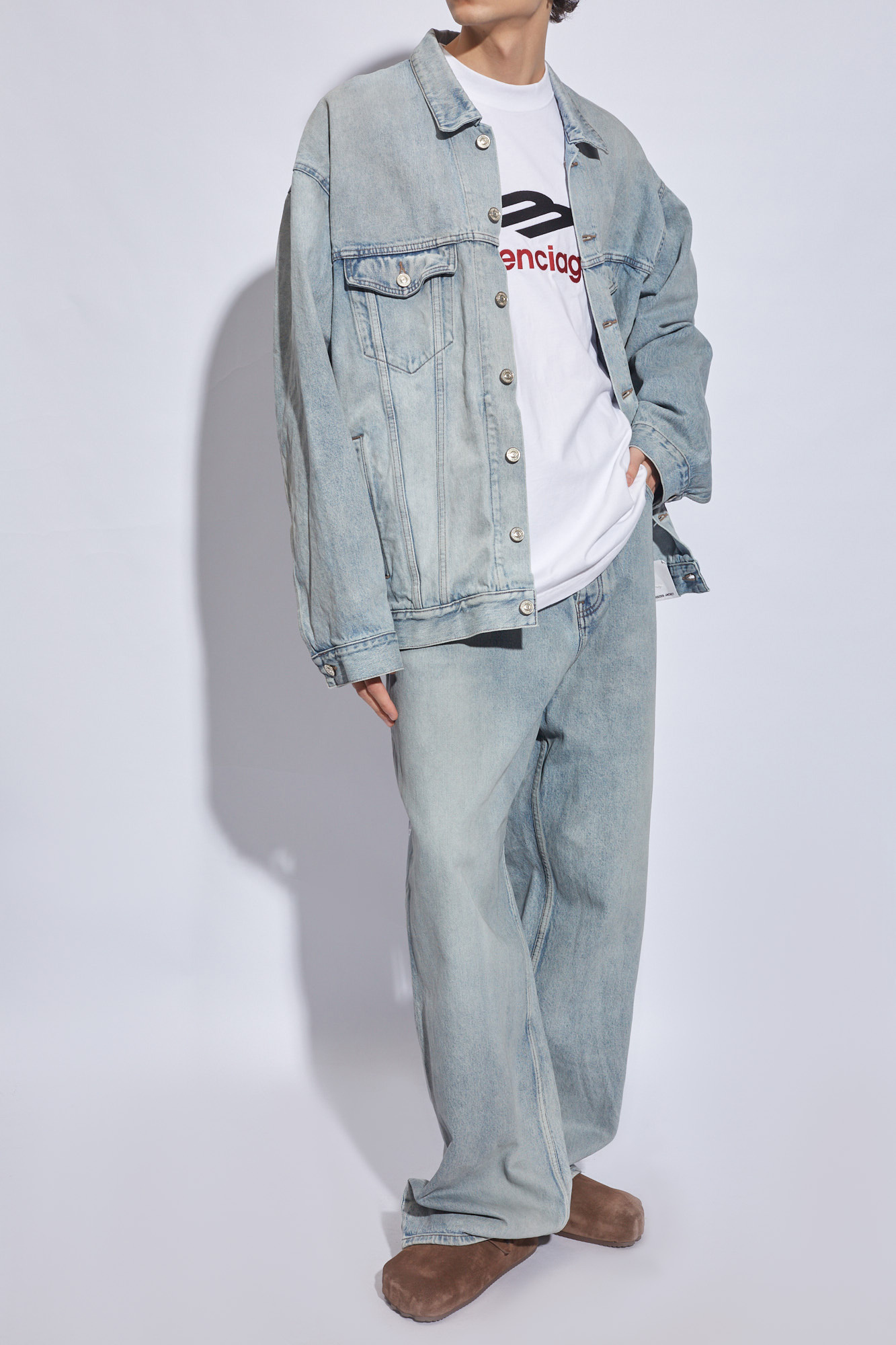 Balenciaga oversized discount denim shirt